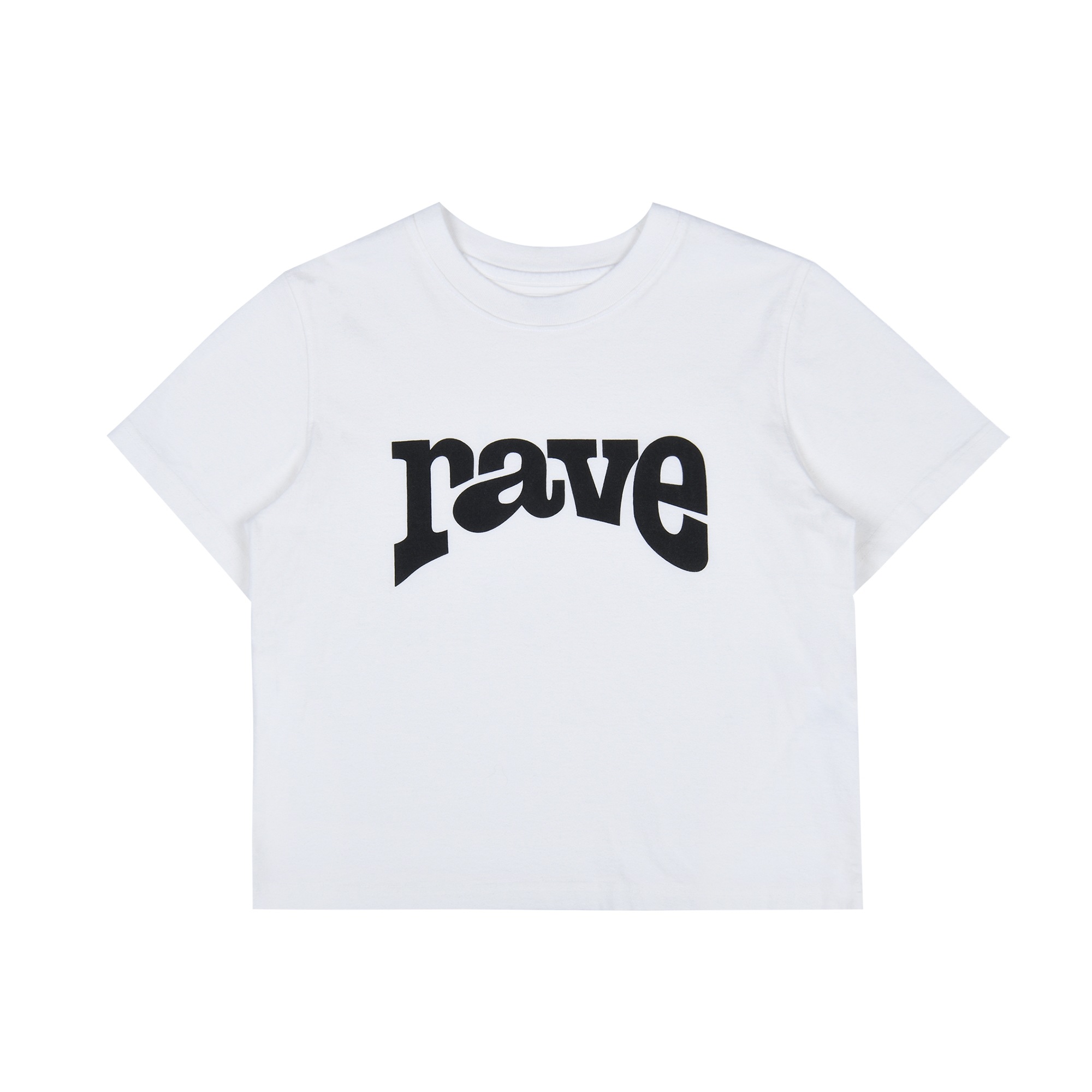 【aeae】 RAVE CROP T-SHIRTS : WHITE