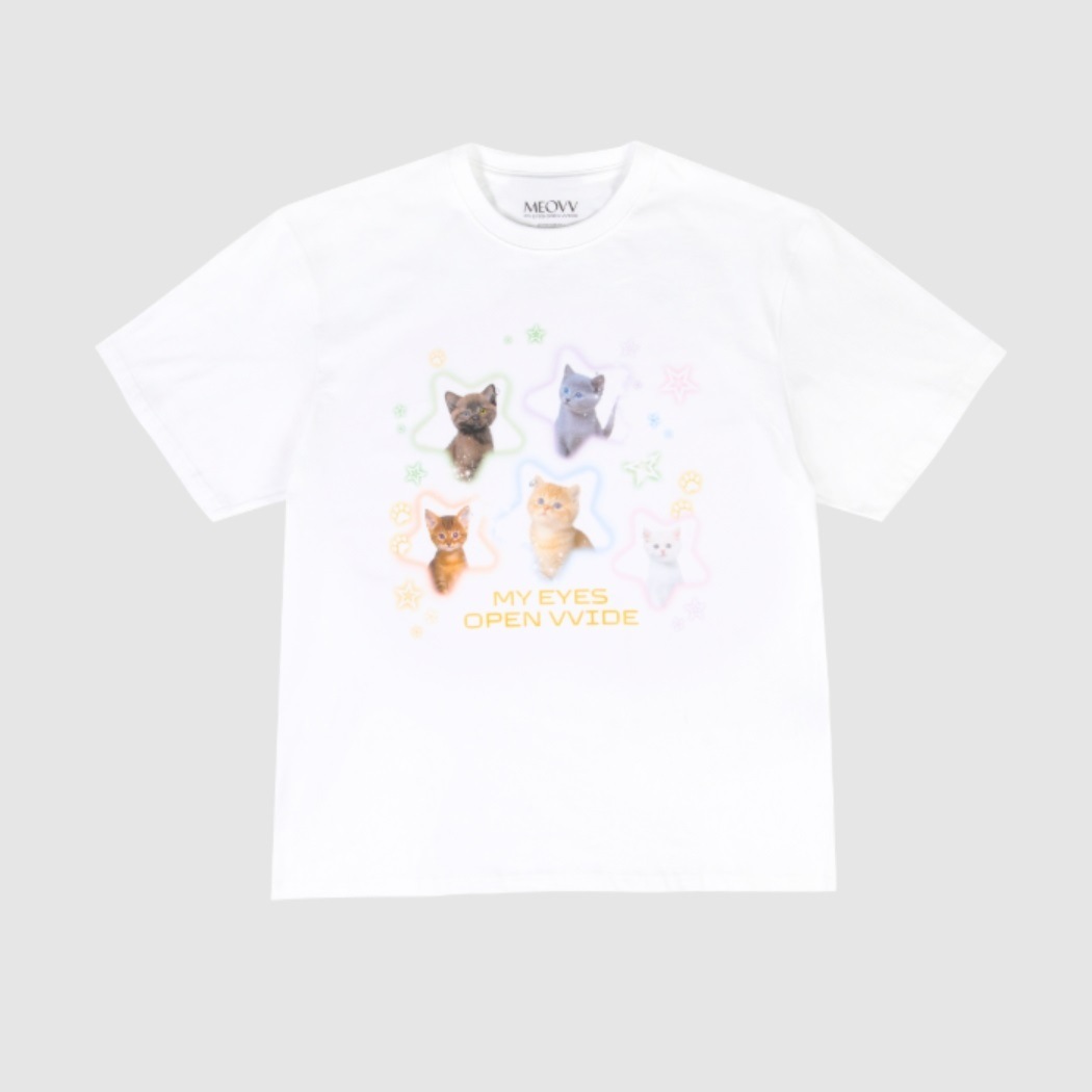 [公式] MEOVV 1st EP ALBUM MY EYES OPEN VVIDE OFFICIAL POP-UP MD : T-SHIRT