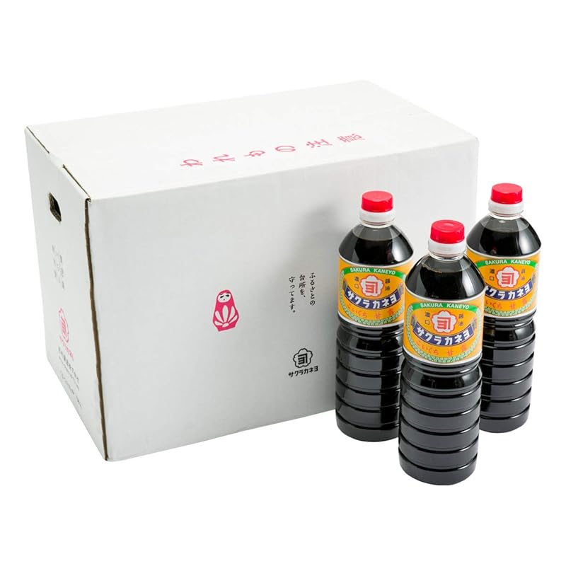 [ケース販売] 吉村醸造 サクラカネヨ 甘露 しょうゆ 1L×15本
