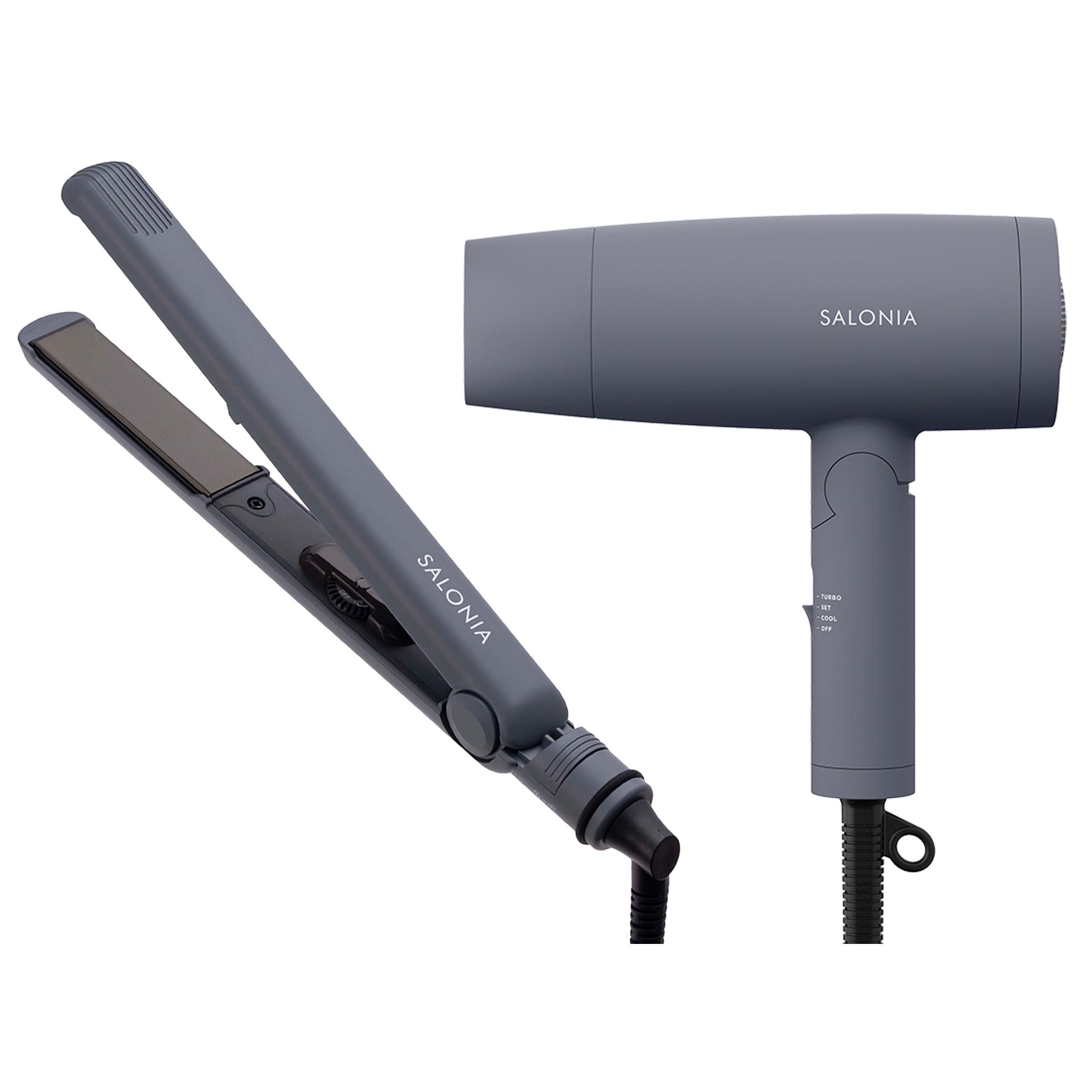 SALONIA サロニア スターターセット ドライヤー ヘアアイロン 24mm グレー 11,628円