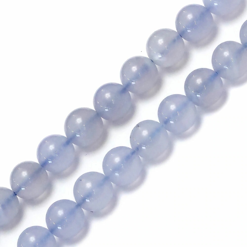 「1連 15cm」 ブルーレースアゲート 10mm パワーストーン バラ売り 天然石 パワーストーン 連売り ビーズ 穴あき ばら売り アクセサリー パーツ ハンドメイド アクセサリー zz00040