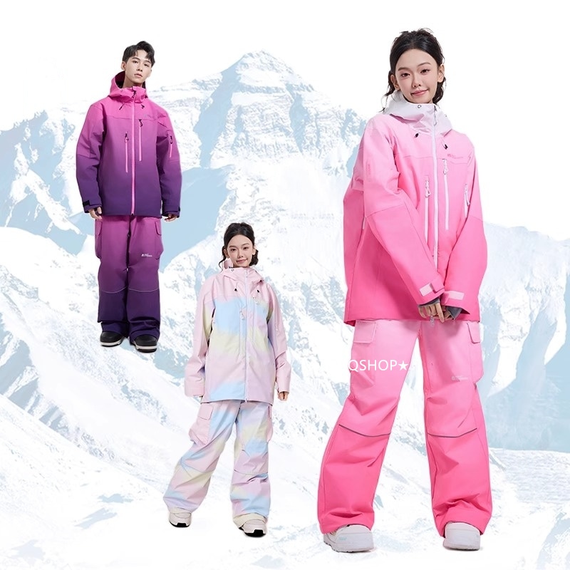スノボウェア 2024 2025 上下セット メンズ レディース アウター ジャケット パンツ ズボン ピンク ウィンタースポーツ スノーボードウェア スキーウェア スノーウェア 防水防寒 韓国風