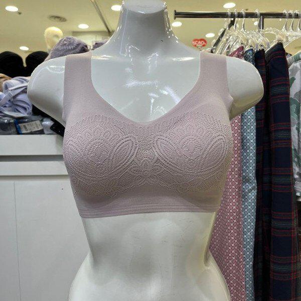 ナイロンスパン퓨ージング縫製なしノーワイヤーブラ BR1730A PVIO_DG
