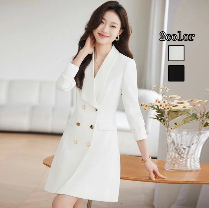 女性 レディーススーツ 制服「スーツワンピース」 カジュアル 宴会 ビジネススーツ エレガントリクルートスーツ 結婚式 大人気 発表会 着痩せ 司会 フォーマル 二次会 大きいサイズ Size：S/M 5,433円