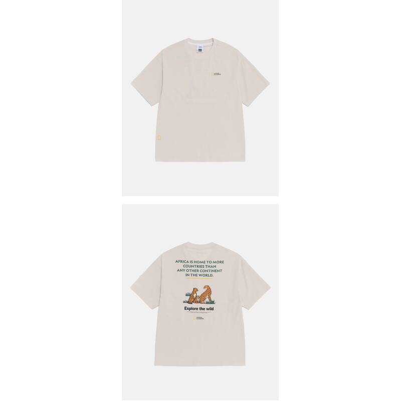 ナショナルジオグラフィック NATIONALGEOGRAPHIC N262UTS900 フロスト ファミリールック グラフィック セミオーバーフィット 半袖Tシャツ SILVER BIRCH N262