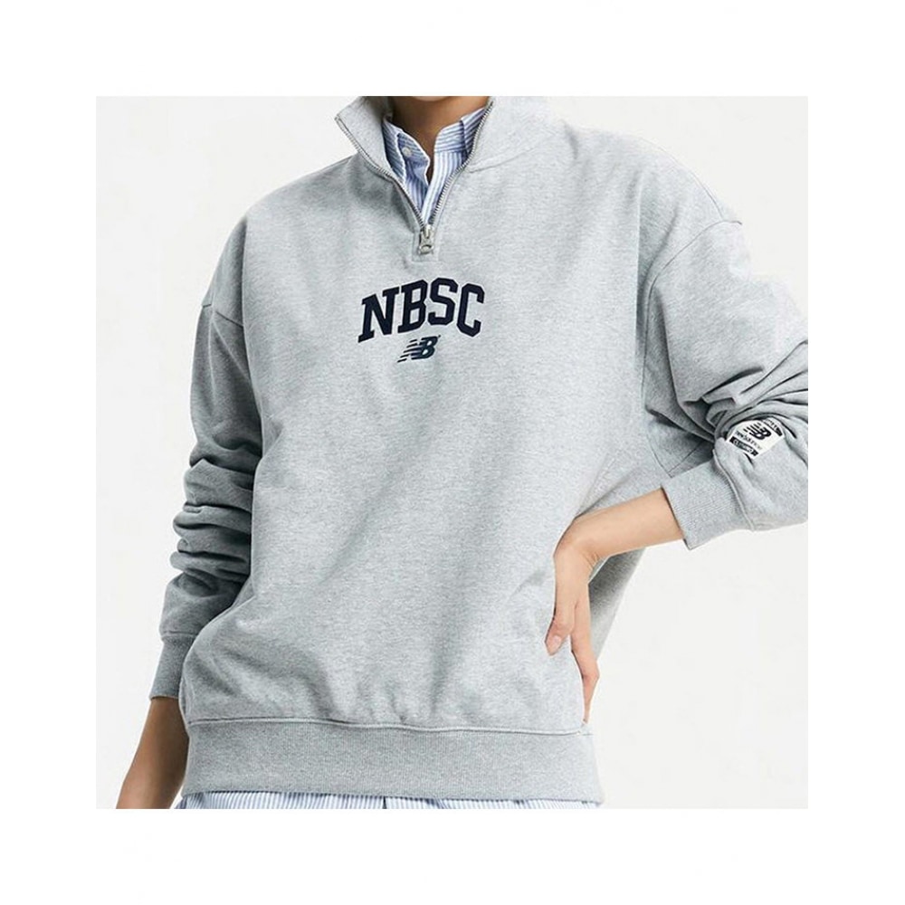 ニューバランス UNI バーシティオーバーフィットハーフジップアップ NBNCD4A043-AC