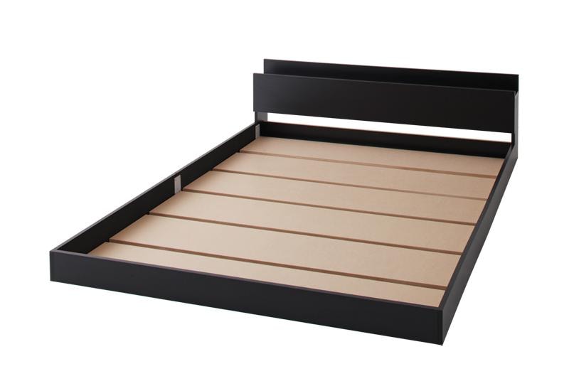 ベッドフレーム シングル 棚コンセント付きフロアベッド SKY line ベッドフレーム単品