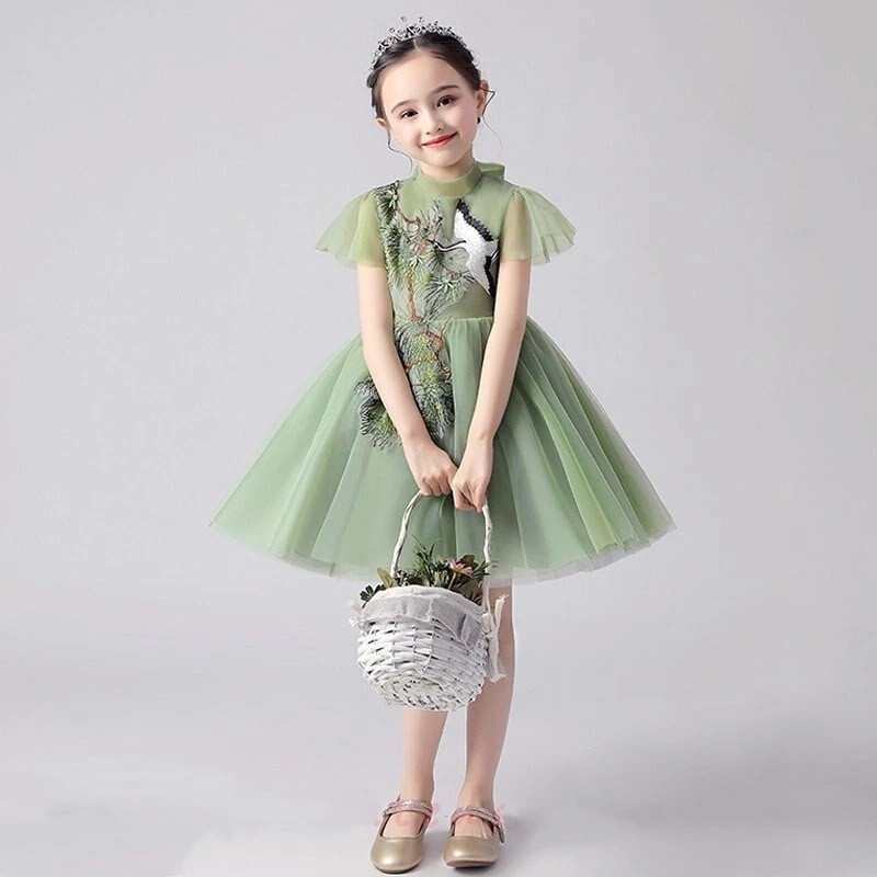 子供ドレス ピアノ演奏会 ダンス演出 舞台服 刺繍キッズフォーマルドレス ガールズお嬢様風　100150cm フォーマルワンピース 子供用ドレス