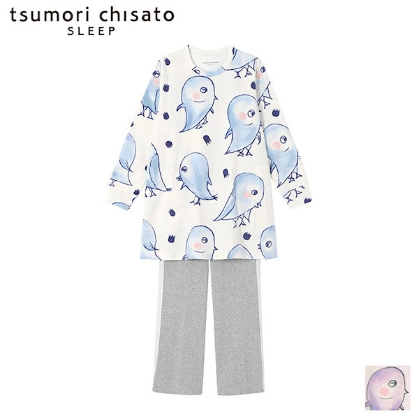 10%OFF ツモリチサト tsumori chisato ワコール パジャマ UDW442 長袖長ズボン パステルカラー マイクロフリース  ルームウェア ナイトウェア ナイティ【MA】