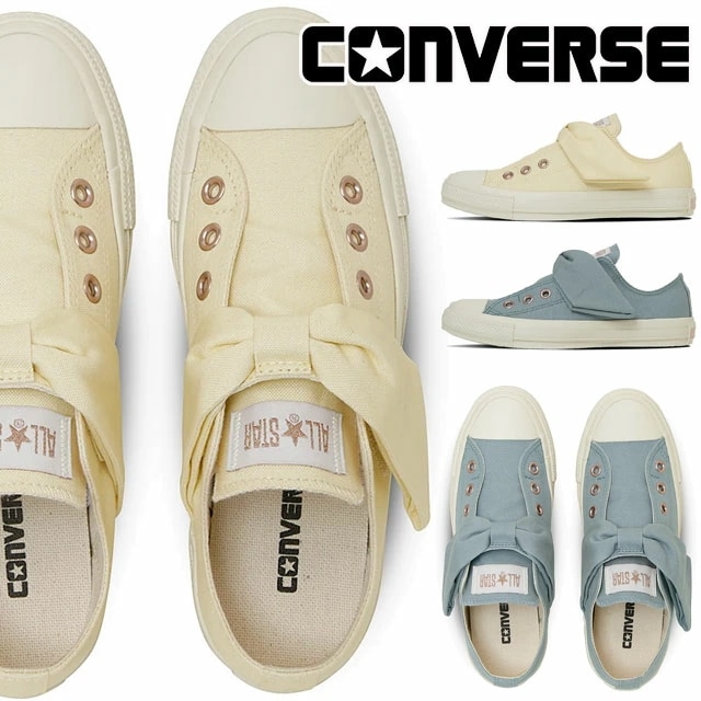コンバース レディース スニーカー オールスター リボンストラップ PG OX カジュアル シューズ クリーム 31315191 3 ブルーグレイ 1315190 ベルクロ 靴 マジック 送料無料