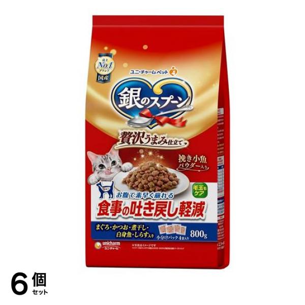 銀のスプーン 贅沢うまみ仕立て 食事の吐き戻し軽減 まぐろ・かつお・煮干し・白身魚・しらす入り 800g 6個セット