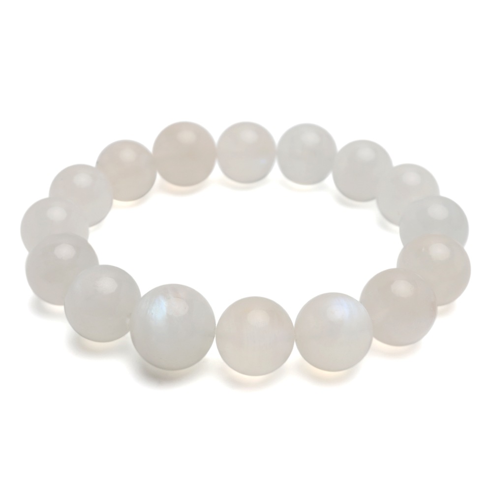 天然ブルームーンストーンブレス 12.5mm [b868-12mm]