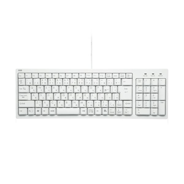 （まとめ）サンワサプライ コンパクトキーボード ホワイト SKB-KG2WN2 1台 (×5セット)