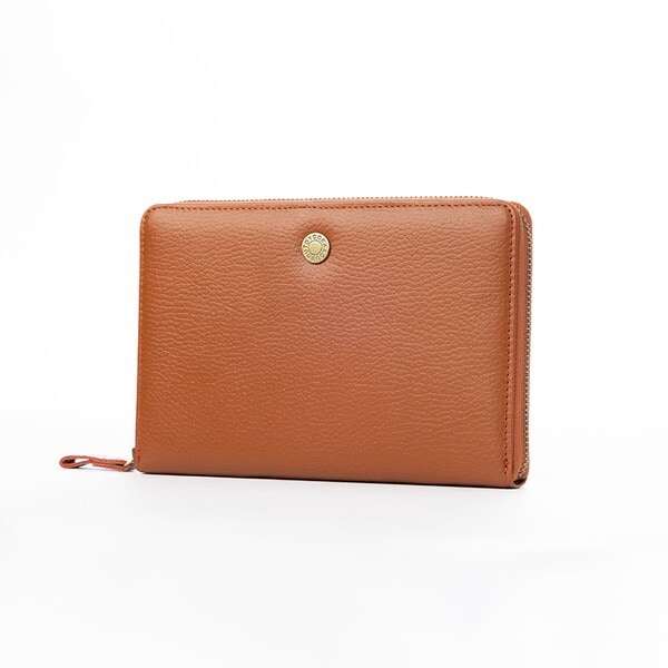 小田清 豊岡工房 牛革お薬手帳ケース キャメル 426708