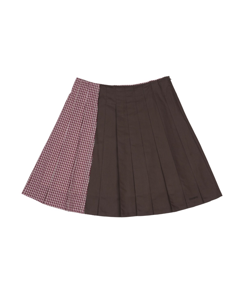 【COYSEIO】26SS TRIPLE LAYER PLEATED SKIRT : BROWN