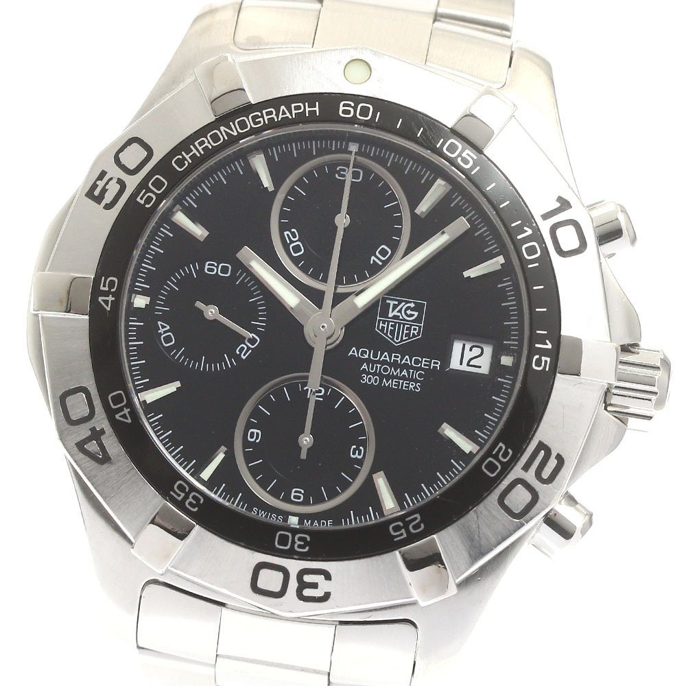 タグホイヤー TAG HEUER CAF2110 アクアレーサー クロノグラフ 自動巻き メンズ 保証書付き_879222【中古】