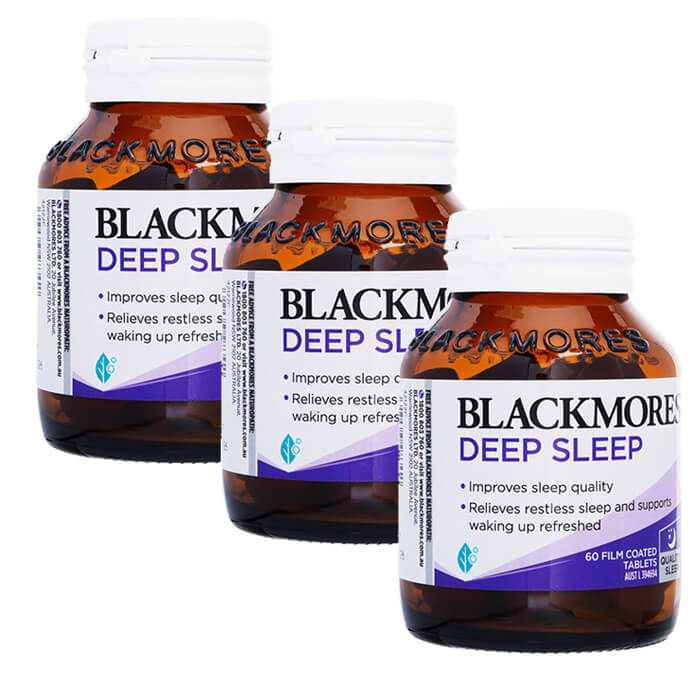 ディープスリープ 60錠 3本 ブラックモアズ Blackmores Deep Sleep バレリアン 海外直送 ヤマト国際便発送 日時指定不可