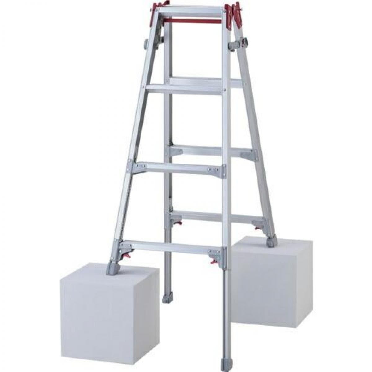 長谷川工業(Hasegawa) 脚部伸縮式はしご兼用脚立(ワンタッチバー付) 4段 RYZ-12d脚立