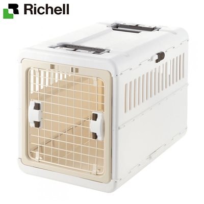 リッチェル キャンピングキャリー折りたたみ L アイボリー RI-4973655599389