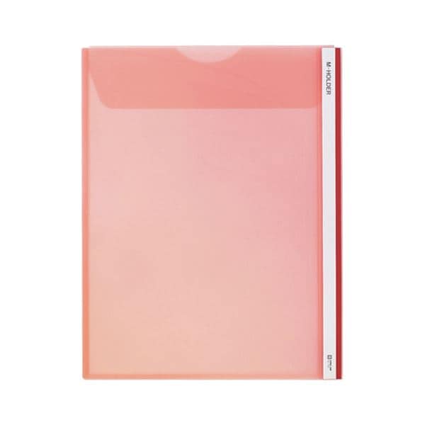 (まとめ) キングジム Mホルダー A4タテ 赤フタ付 733 1枚 (×50セット)