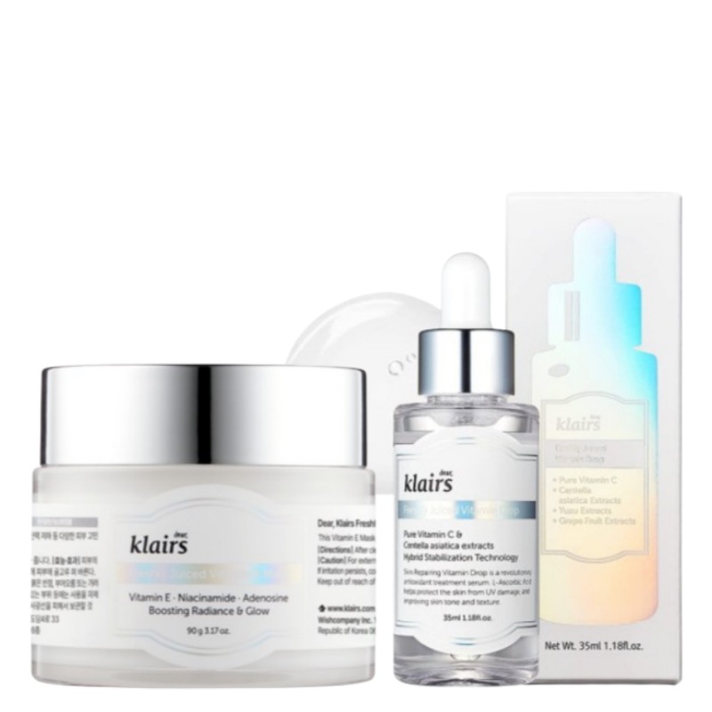 【正規品】 [1+1/2個セット] フレッシュリージュースドビタミンEマスク(90ml) +フレッシュリジュースド ビタミンドロップ セラム (35ml)/ピュアビタミンC配合 / 韓国コスメ