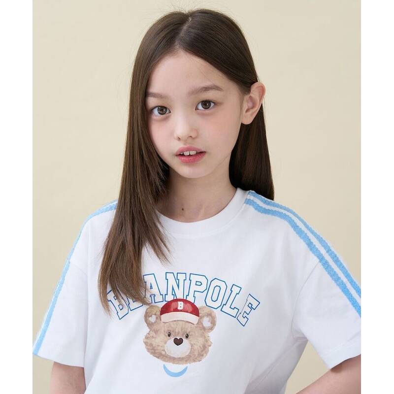 BEANPOLE KIDS グラフィック柄 女の子用Tシャツ ホワイト (BI6342G081) BI6342G081 363421