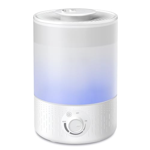 加湿器 卓上 大容量 3.5L 【2024新設計 & 54時間連続作動 & UVライト除菌】 超音波式 加湿器 上から給水 無階段ミスト調整 アロマ おしゃれ ダブル吹出口 360回転 水漏れ防止