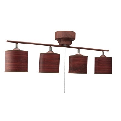 イシグロ 4灯シーリングライト　木調ブラウン（電球無し） 20059【送料無料】