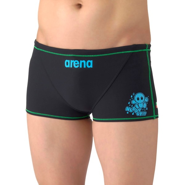 ARENA アリーナ トレーニングスパッツ ショートレッグ 水泳 水着 メンズ 競泳用 AS6SWM11M-BKGR