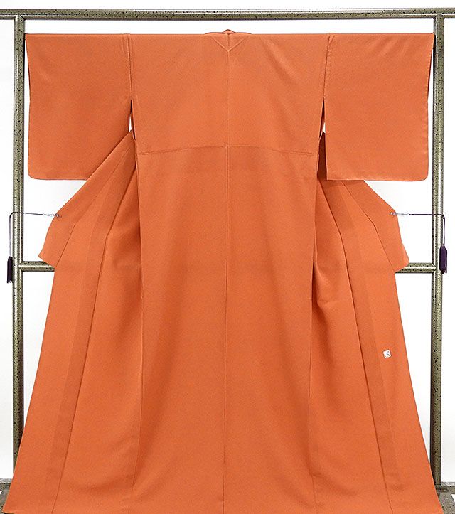 単衣 色無地 新品仕立済 正絹 単衣 加賀友禅 百貫達雄 身丈164.5cm 裄丈67.5cm 色無