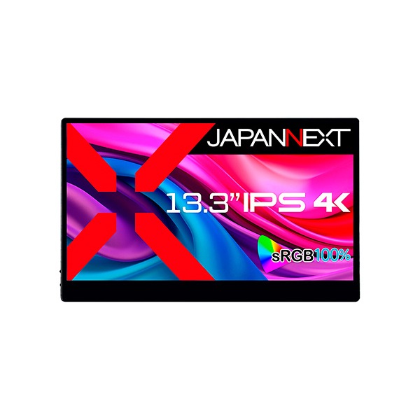 JAPANNEXT JN-MD-IPS133UHDR-T タッチパネル対応モバイルモニター 13.3型 / 3840×2160 / HDMI USB-C×1 / ブラック メーカー直送