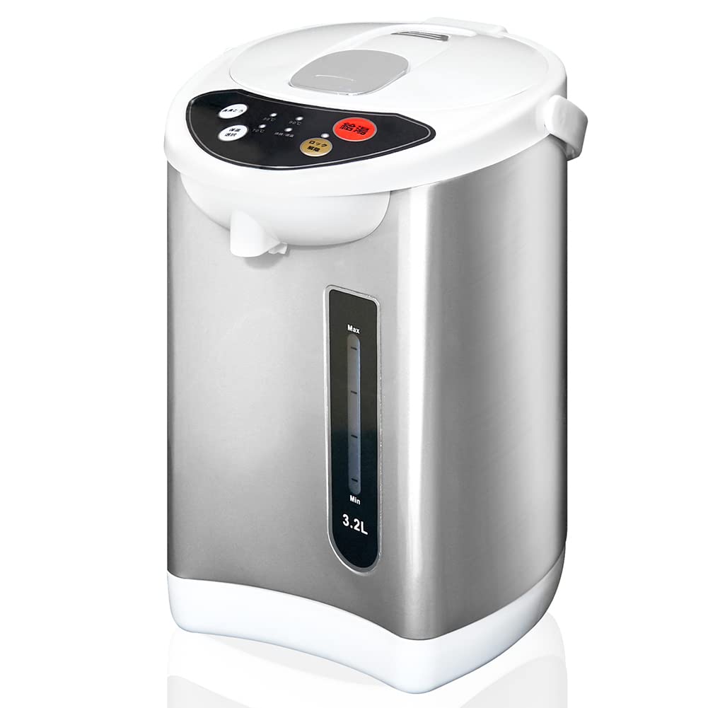 【FaFe】電気ポット 保温機能付き 温度調整 再沸騰モード搭載 (3.2L) 卓上電気ポット シンプル湯沸かし