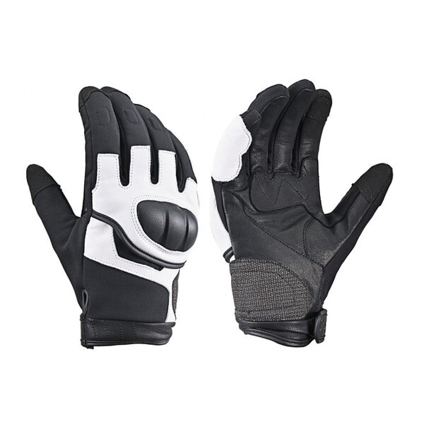 D49102 グローブ 秋冬 手のひら本革(ヤギ革) ミドルフロー ウインターグローブ DG-014 ブラック/ホワイト Mサイズ