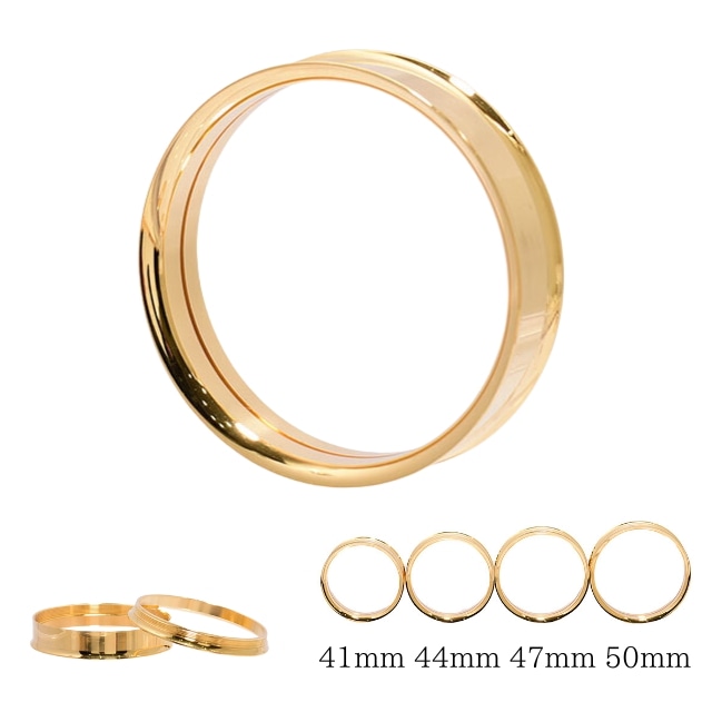 拡張ピアス ボディピアス 41mm ゴールド スタンダード インターナル ダブルフレア 金アレ対応 ステンレスピアス つけっぱなし トンネルピアス ボディピアス専門店
