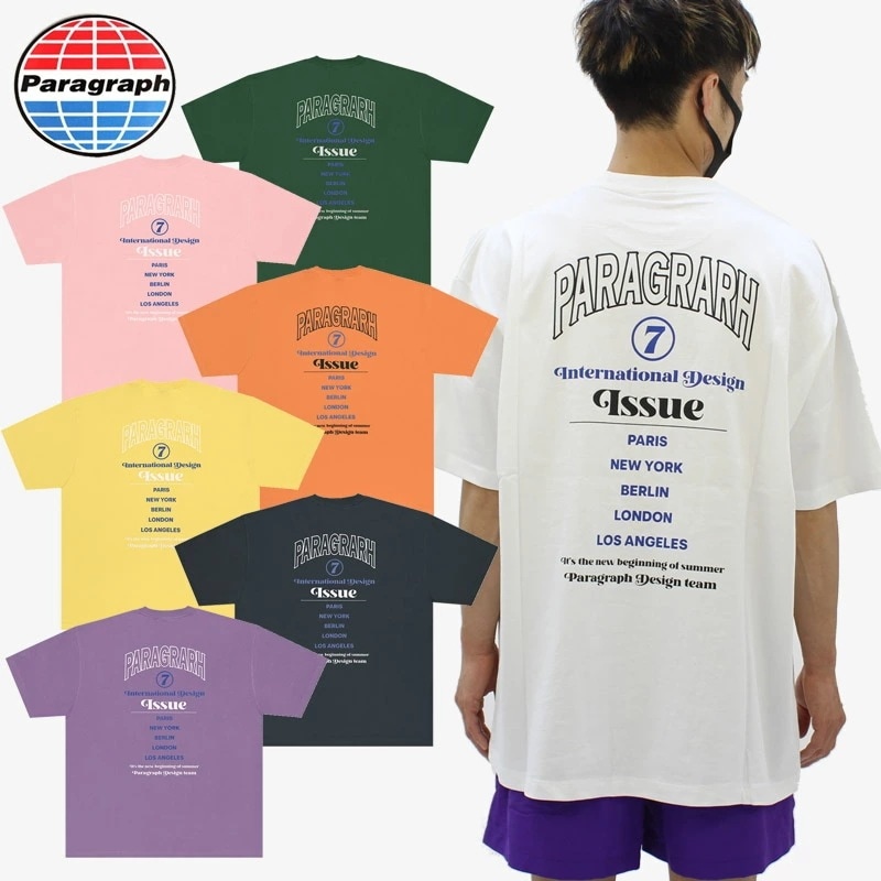 パラグラフ WORLD TOUR T-SHIRT NO.070/NO.70 ワールドツアー Tシャツ 半袖 メンズ レディース カットソー [AA]