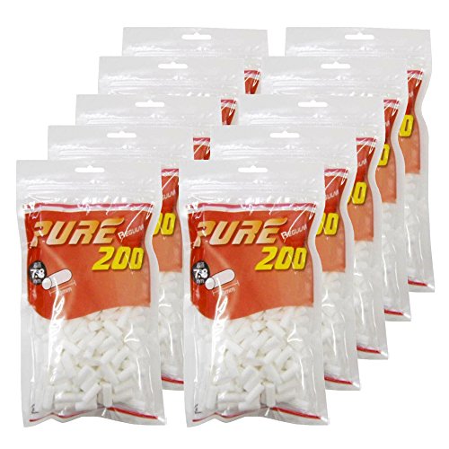 [pure] ピュア レギュラー フィルター 200個入り ×10個パック 手巻きタバコ 消耗品