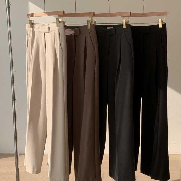 (冬用起毛 / 完璧なフィットバランス) ワンタック ヒドゥンバックル セミワイド 起毛スラックス ps5517