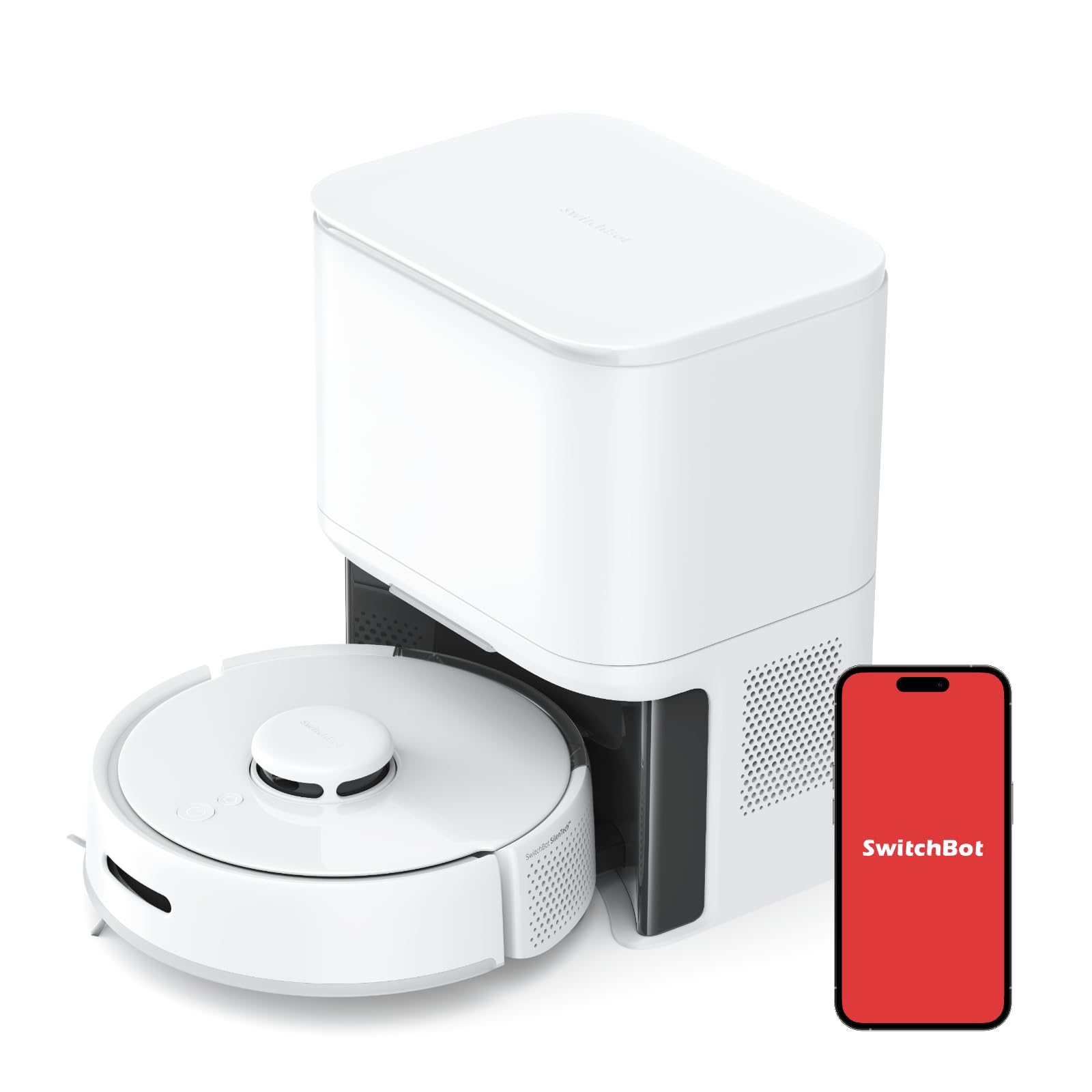 全国送料無料 【超小型】SwitchBot ロボット掃除機 K10 90日間自動ゴミ収集 高精度マッピング 2500pa強力吸引 水拭き 禁止エリア 静音設計 遠隔操作 自動充電 落下防止 2.4GW