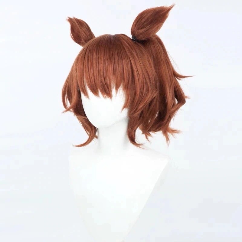 2025新品ウマ娘 プリティーダービー アストンマーチャン 尻尾付き コスプレ ウィッグ かつら