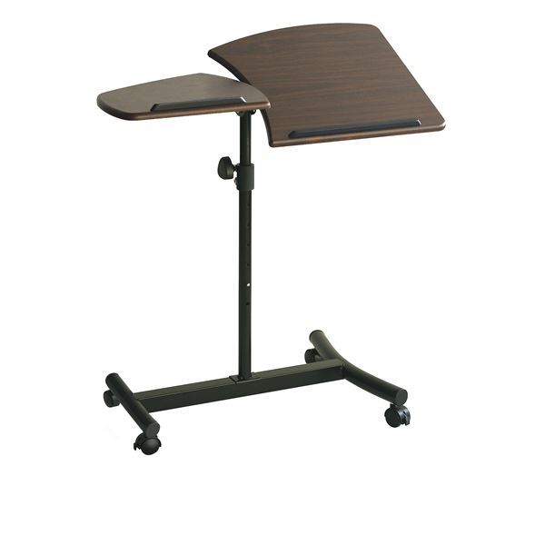 サイドテーブル 幅72.5cm キャスター付き 6段階昇降式/天板角度4段階調整可 8,271円