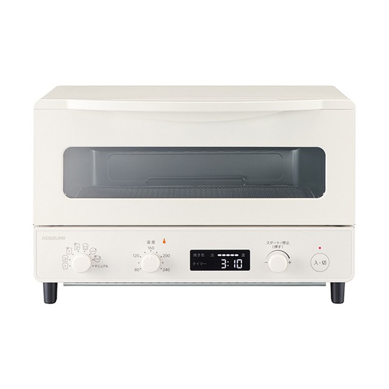 KOIZUMI コイズミ オーブントースター KOS-1237/W トースト4枚焼き リベイク機能付き