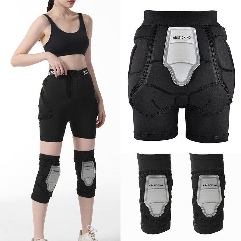 スキーヒップ保護膝保護男女単板双板スラックスシリカゲルスキー保護具装備ヒップ保護パンツ