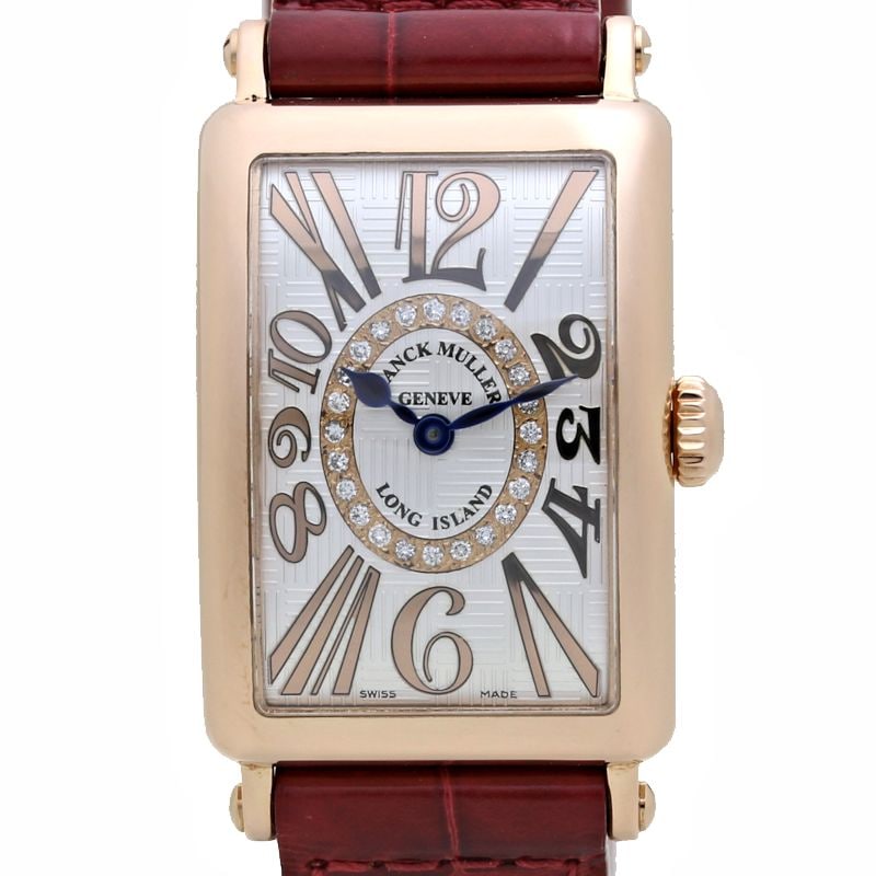 ロングアイランド レリーフ アンサンブル 902QZRELV-RCD1R5N ダイヤモンド【正規店購入/磨き済/電池交換済】K18PGxアリゲーター レディース /39709【中古】【腕時計】