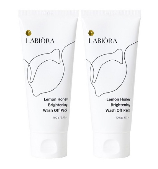 【毛穴ケアパック】 レモンハニーブライトニングウォッシュオフパック 100g×2本 保湿ケア 角質除去 肌ツヤ成分配合 洗い流すタイプ シトラス蜂蜜エキス ビーガン処方 スキンケア用韓国パック