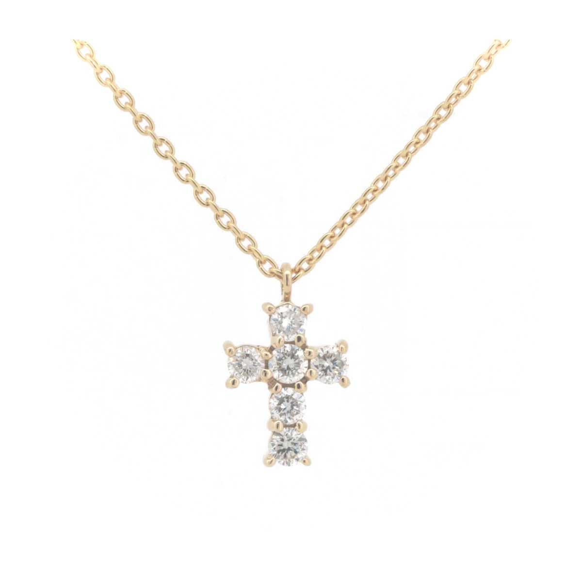 天然 ダイヤモンド ネックレス 0.20ct K18YG 18金製品 国内生産 74 