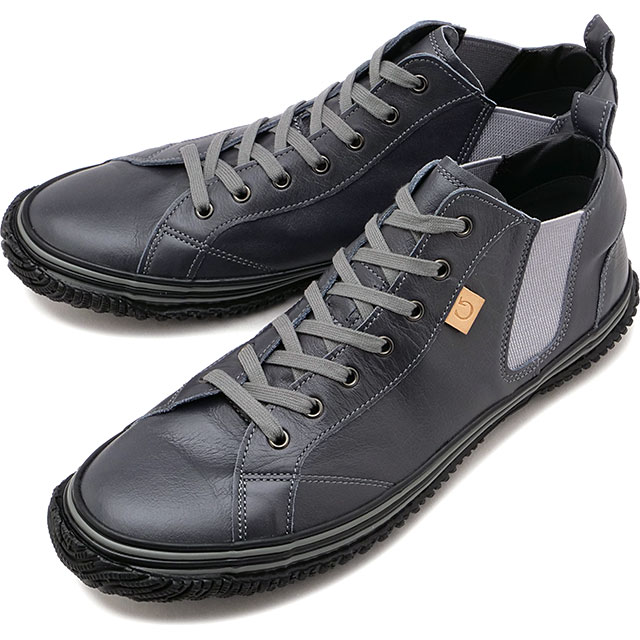 スニーカー [SP442-108] SP-442 メンズ 日本製 カンガルーレザー サイドゴア Charcoal-Gray 正規取扱店