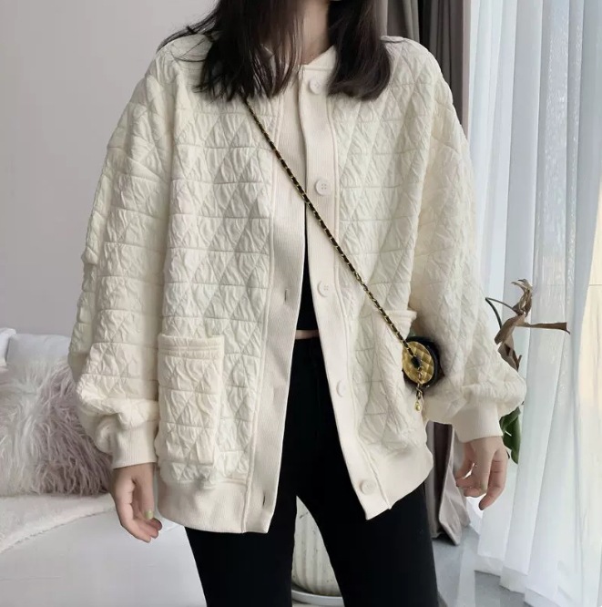 アウター ジャケット 上着 無地 シングルブレスト 長袖 ゆったり 通勤 ホワイト 白 ブラック 黒 黄色 イエロー ラウンドネック 春 レギュラー丈 ポリエステル M L XL 2XL 3XL 5,151円