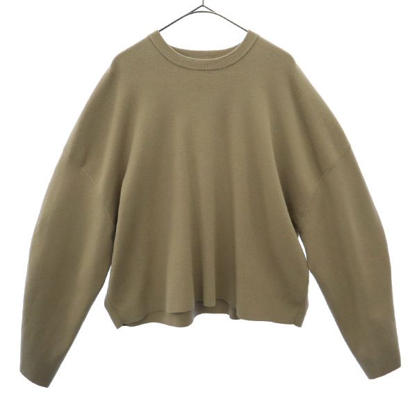 長袖 セーター 1 ベージュ クルーネック構築ボリュームスリーブニット 09WNT224208 レディース