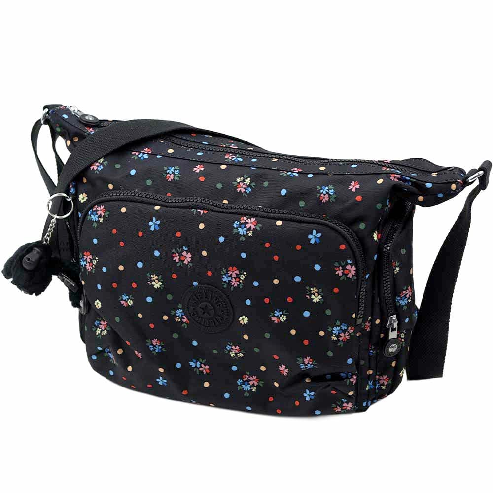 キプリング ショルダーバッグ クロスボディ 斜め掛け 肩掛け Kipling GABB KI6525 1PD Flower Polka Nylon/Polyester KI6525-1PD