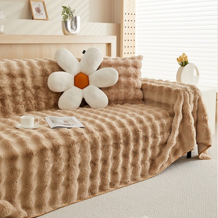 ソファーカバー 毛布 暖かい モコモコ 北欧風 韓国風 180cm×300cm 180cm×340cm ピンク グレー グリーン カーキ オフホワイト 暖かい モコモコ 洗濯可 お洒落 気持ちい 12,675円